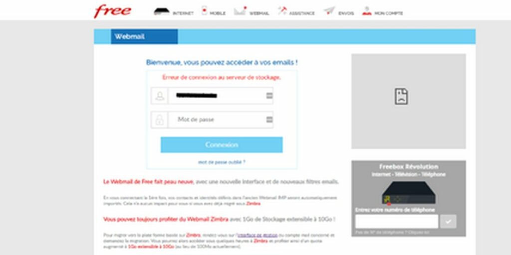 webmail free identifiant